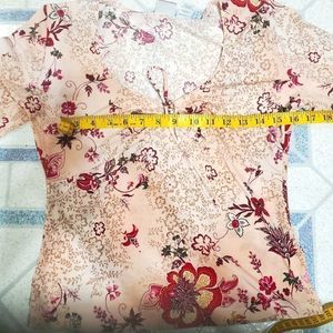 Size sm Blush 3/4 sleeve ndaries peasant top.